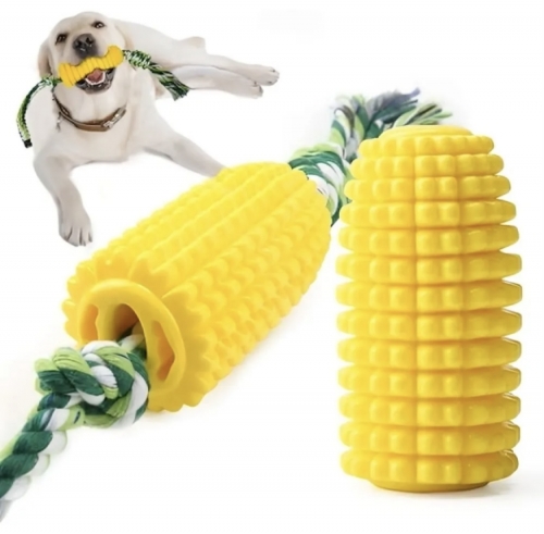PLASZTIKUS GUMI KUKORICA RÁGÓKÖTÉLLEL KUTYÁKNAK