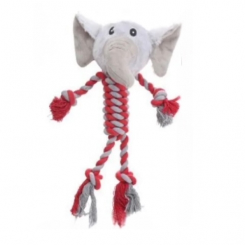 RÁGÓ KÖTÉL PLÜSS ÁLLATFIGURÁVAL-ELEFÁNT