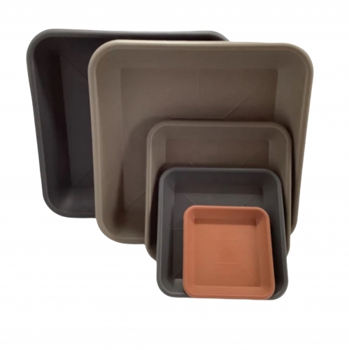 NÉGYSZÖGLETES  MŰANYAG CSERÉPALÁTÉT - 49 CM