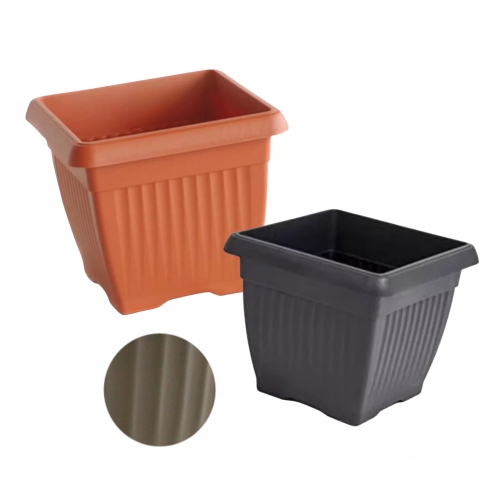 BORDÁS NÉGYSZÖGLETES VIRÁG CSERÉP - 28 CM