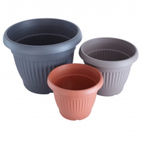 BORDÁS KEREK MŰANYAG VIRÁG CSERÉP - 30 CM